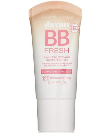 Maybelline Dream Fresh BB 8-in-1 Beauty Balm Skin Perfector SPF 30 Medium 1 oz (Pack of 2)