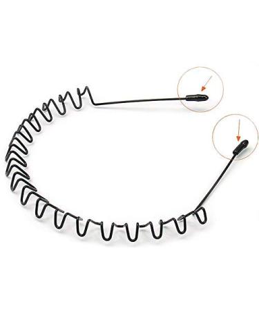 Premium Unisex Hair Bands for Men & Women | Slip-Resistant Elastic Hoops | Corrugated Black Sports Accessories - Buy Online on SooperMarket.com