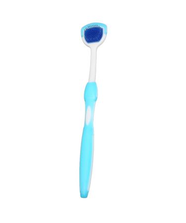 Silicone Tongue Brush Long Handle 10 Pcs for Adults - Blue | Effective Tongue Cleaner - Buy Online on SooperMarket.com