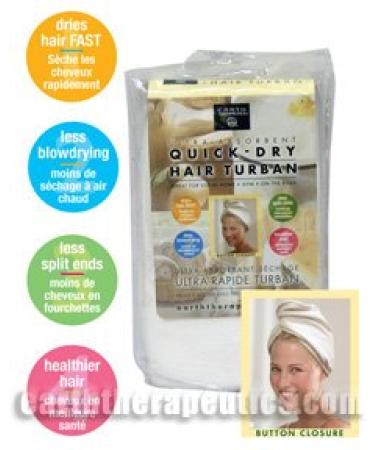Buy Earth Therapeutics Ultra-Absorbent Quick-Dry Hair Turban - Natural | Fast International Shipping | Perfect for All Hair Types - Buy Online on SooperMarket.com