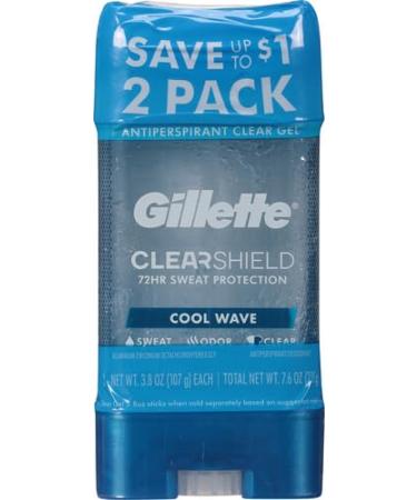 Gillette Endurance Antiperspirant / Deodorant Cool Wave Clear Gel 3.8 Ounce (Pack of 2) Packaging may Vary Cool Wave 3.8 Ounce (Pack of 2) - Buy Online on SooperMarket.com