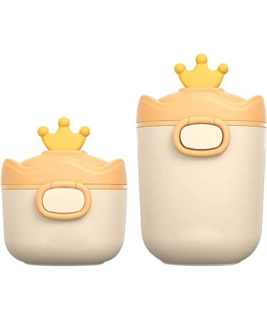 FIACVRS Baby Milk Powder Dispenser with Spoon - Large Capacity, Detachable, Yellow - Buy Online on SooperMarket.com