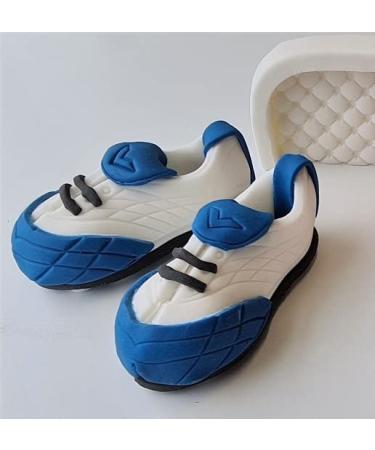 SugArt Blue Football boots Cake Topper Party Decor Fondant Fabulous Edible Icing Great for Kids Boy Girl 10 Year Old Easy To Use Icing Professional