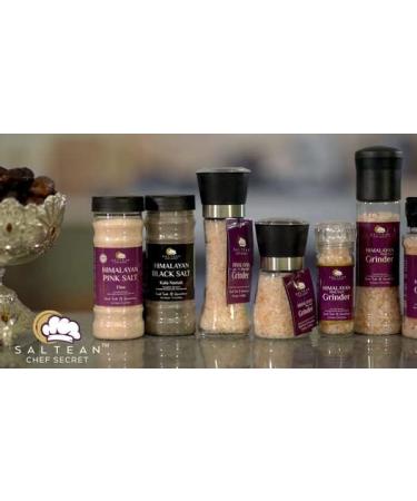 Himalayan Black Salt Fine 400g - Dual Flip Kala Namak - SALTEAN Chef Secret - Vegan-Friendly Seasoning with 84 Minerals - Buy Online on SooperMarket.com