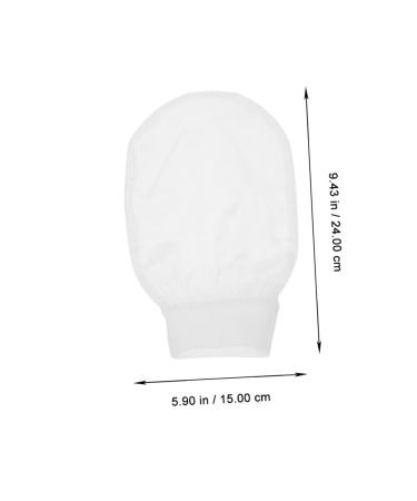 FRCOLOR 6 Pcs Exfoliating Bath Gloves & Mitts - Reusable Mud Cleaning Shower Supplies for Girls | White | 24x15cm - Buy Online on SooperMarket.com