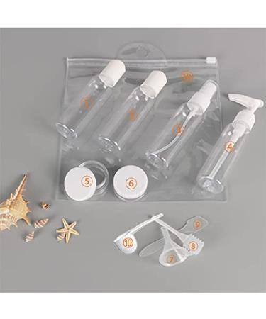 ZEACCT Travel Bottles Set - 10 Leakproof Refillable Containers for Cosmetics Shampoo & Shower Gel - Ideal for International Travel - Buy Online on SooperMarket.com