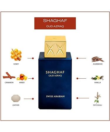 Swiss Arabian Shaghaf Oud Azraq Limited Edition - Luxury Products From Dubai - Long Lasting and Addictive EDP Spray Fragrance - Seductive Signature Aroma - Luxurious Scent of Arabia - 2.5 oz - Buy Online on SooperMarket.com