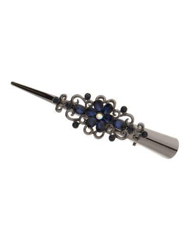 Hellery ladies hair clip made of hair clip clip crocodile hair clips hairdresser sectioning clips combi clip with rhinestone decoration blue