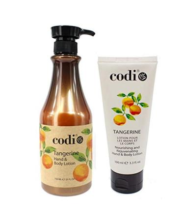Codi Tangerine Hand & Body Lotion Duo 3.3 oz + 25 oz