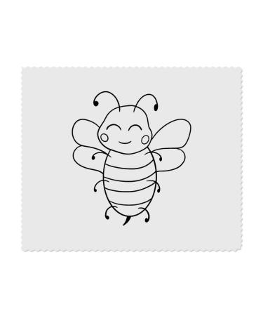2 x 'Happy Bee' microfiber lens/glasses cleaning cloths (LC00024086)