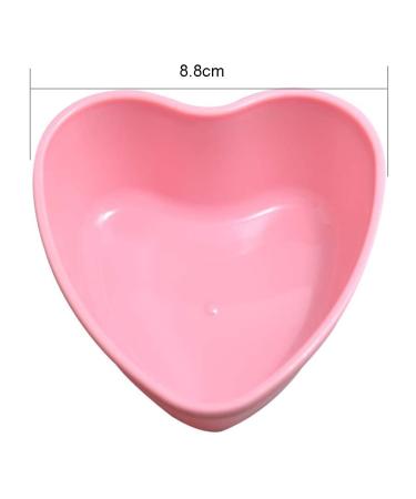 2 Sets Plastic Heart Shaped Facial Mask Mixing Bowl & Spatula - DIY Skin Care Kit for Women - Beauty Salon Essential - Pink & Green - Buy Online on SooperMarket.com
