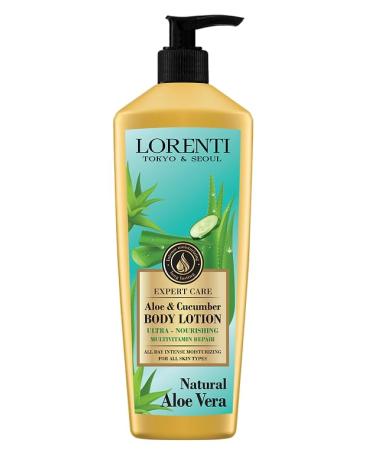 Lorenti Body Cream Lotion | Aloe Vera & Cucumber Body Lotion | Ultra Nourishing Multi Vitamin Repair 400ml