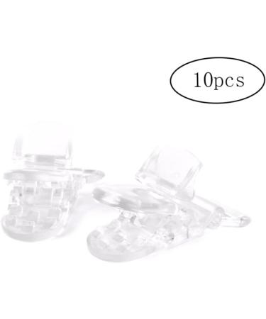 Banziaju Clear Plastic Clip Schnuller Holder | 10PCs Dummy Clips for Crafting Supplies & Tools | Durable Badge Clips for Long-lasting Use - Buy Online on SooperMarket.com