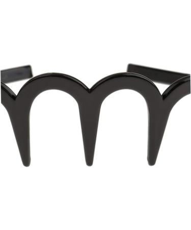 1PC Unisex Wavy Headband Black Hair Band Spring Wavy Metal Hair Band with Long Teeth Hairhoop Sports Headband Headwear Accessories Black 1pc - Buy Online on SooperMarket.com