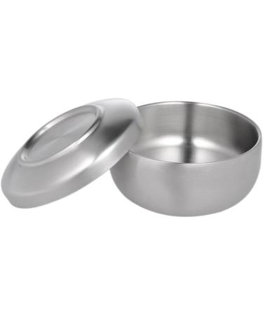 Beavorty 2-Pack Razor Soap Peel with Lid & Shaving Brush Holder | Premium Shaving Soap Bowl | Silver 11x11x6.5 cm - Ideal for Smooth Shaving - Buy Online on SooperMarket.com