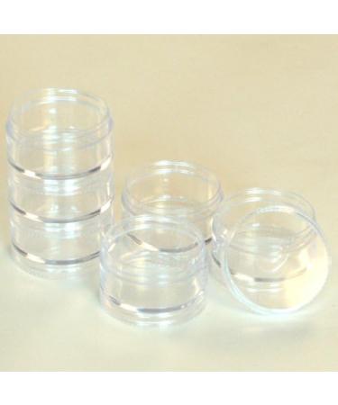 Paylak Storage Stackable Clear Containers 6 for Beads Crafts Findings Small Items 2 Round - Buy Online on SooperMarket.com