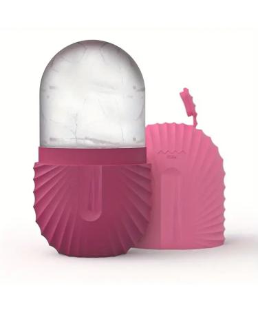 Ice Roller For Face Eyes and Neck To Brighten Skin & Enhance Your Natural Glow/Reusable Facial Treatment to Tighten & Tone Skin & De-Puff The Eye Area (Rose)