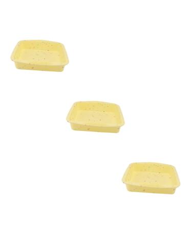 IMIKEYA 3 Pcs Cake Mold Roasting Pan Baking Pans Cupcakes Cupcake Pans Silicone Baking Molds Silicone Mold Silicone Baking Pan Non-Stick Baking Mold Silicone Bakeware Oven Silica Gel Fudge 26.5x24.5cmx3pcs Yellowx3pcs