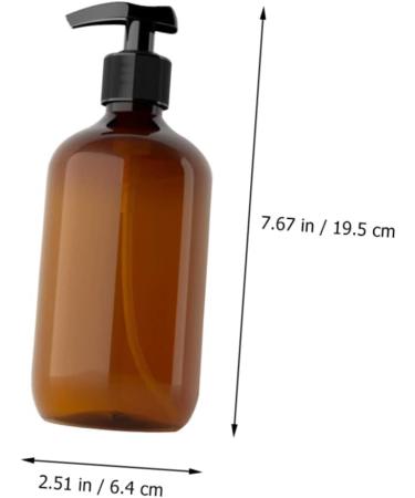 FRCOLOR 15 Pcs Lotion Press Bottle Travel Body Wash Lotion Pump Bottles Dispenser Travel Shampoo 500ml Travel Container Plastic Pump Bottle Travel Lotion Liquid Pump Emulsion The Pet Brownx3pcs 19.5x6.4cmx3pcs - Buy Online on SooperMarket.com
