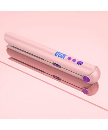 Portable USB Rechargeable Hair Straightener & Curler | Wireless Travel Flat Iron with Power Bank - Buy Online on SooperMarket.com