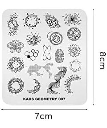 KADS Geometry Nail Stamping Plate GE007 for Nail Art Decoration and DIY - Image Design Plate - Buy Online on SooperMarket.com