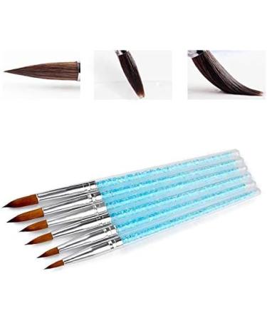 Desikixudy Brushes Crystal Nail Crystal Carving Pen Blue Transparent Crystal Pen with Diamonds 6 Sets Foil Nail Art - Buy Online on SooperMarket.com
