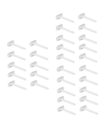 Angoily 75 piece of disposable skin knife pedicure tools reusable straws with case private hair for the intimate area body hairer foot leather knife affi man ABS white