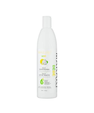 MAKARI Bebe Cleansing Milk (500ml) | Baby Body Wash and Dry Skin Softening Solution | Helps Soothe Irritation | Gentle on Infants 3 Months and Older | Recommended for Delicate and Sensitive Skin