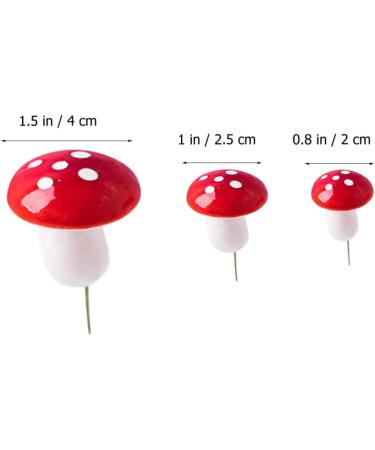Didiseaon 30pcs Mini Foam Mushroom: Cupcake Toppers Food Picks Cute Tiny Mushrooms Dessert Decoration for Woodland Theme Birthday Party Garden Ornament Flower Pots Bonsai Micro Landscape - Buy Online on SooperMarket.com