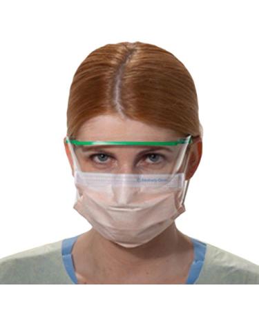 Halyard Health 47107 Fluidshield Level 3 Procedure Mask Pleat Style Fog-Free Non-Sterile Orange (10 Boxes of 40 400 Total)