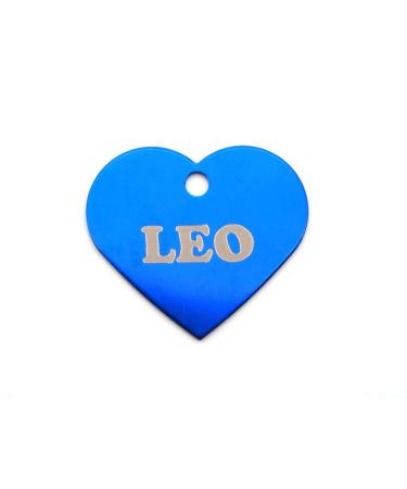 Dog brand cat brand heart pet aluminum |Dogs & cats |Including engraving |Many colors |Fastening ring |Light - robust (blue)