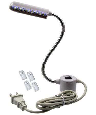 The Light Multipurpose LED Flexible Gooseneck Work Light with Magnetic Mounting Base  White Soft Light for Sewing  Quilting  Crafting  Lathes  Drill Presses  Workshop and more (33-LED Gooseneck Light)