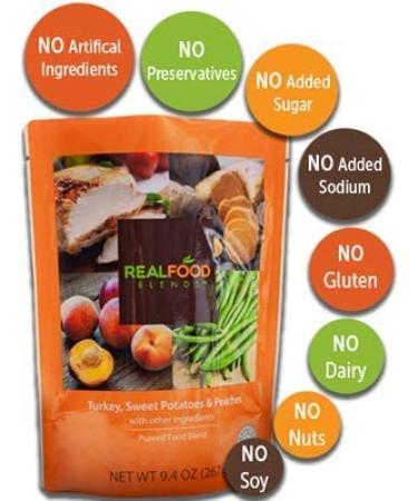 Real Food Blends Orange Chicken Carrots & Brown Rice 9.4 oz Pureed Meal for Feeding Tubes - Pack of 12 Pouches - Buy Online on SooperMarket.com