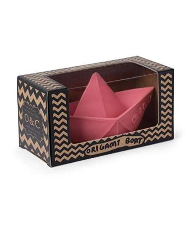 Oli & Carol Origami Boat: Pink Natural Rubber Float for Imaginative Play - Buy Online on SooperMarket.com