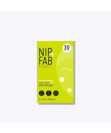 Nip+Fab Teen Skin Spot Patches 30 Patches Perfect for Blemish-Prone Teenage Skin Anti-Spots with Salicylic Acid Witch Hazel and Wasabi Extract Face Skin Exfoliating Calming