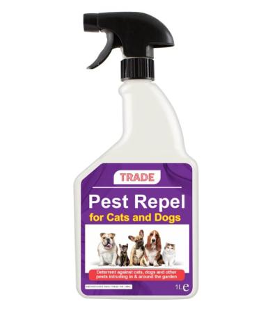 Trade Dog & Cat Repellent Spray For Outdoors Use- Natural Ingredients Pet-Friendly Anti Fouling Spray For Pets- 1 Litre