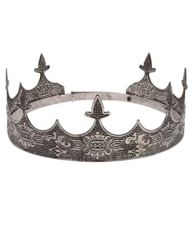 JORCEDI Crown Hair Jewelry Royal King Diadem Men Metal Big Tiaras For Wedding Halloween Faire Costume Birthday Music Festival Hair Accessories