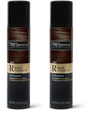 TRESemm Root Touch-Up Temporary Hair Color Dark Brown Hair Ammonia-free Peroxide-free Root Cover Up Spray 2.5 oz (Pack of 2) Dark Brown 2.5 Ounce (Pack of 2)