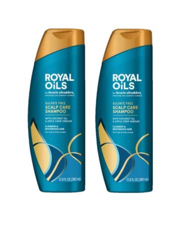 Head & Shoulders Royal Oils Sulfate Free Scalp Care Shampoo Itch Relief with Coconut Oil and Apple Cider Vinegar - 12.8 fl oz (Pack of 2)