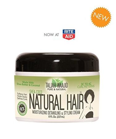Taliah Waajid Shea-Coco Natural Hair Style Cream 8oz for 3C-4C Hair (U088)