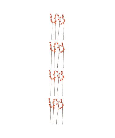 ABOOFAN 16 Pcs 6 Pumpkin Branches Halloween Pumpkin Branches Fake Pumpkins Boho Flowers Fall Pumpkin Centerpiece Boho Garland Decor Fake Pumpkin Decor Foam Plant Mother Dining Table