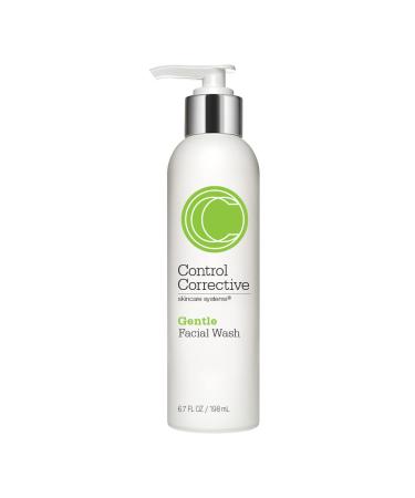 CONTROL CORRECTIVE Gentle Facial Wash 6.7 Oz - Hydrates Normalizes & Restores Balance For Normal Or Combination Skin Aloe Vera Based Lightly Foaming Cleanser Gel To Foam