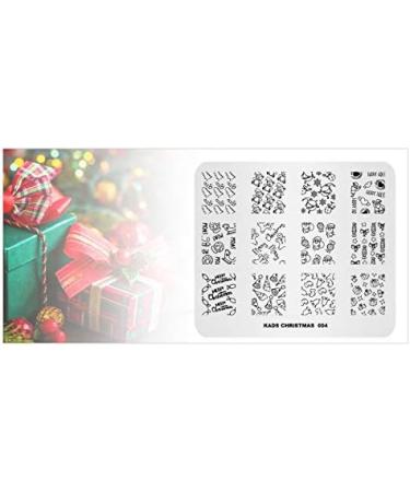 Christmas Theme Nail Art Stamping Plate - Gift Pattern Gingerbread Man Design - Manicure Print Tool CH004 - Buy Online on SooperMarket.com