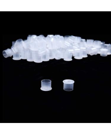 Ink Caps Medium 500pcs White Plastic Disposable Ink Cups with Base | 13mm Size | Makeup Pigment Ink Cap | 500M - Buy Online on SooperMarket.com