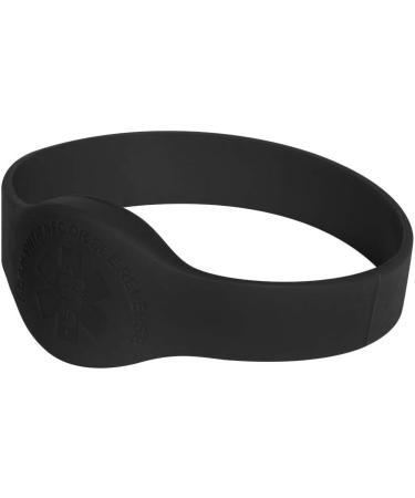 Tap2Tag 189mm Large Black Teardrop Medical Alert Wristband - Stay Safe & Stylish - Buy Online on SooperMarket.com