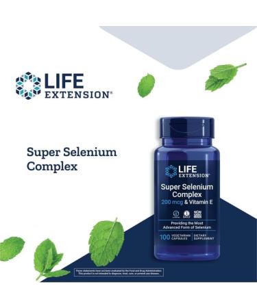 Life Extension Super Selenium Complex 200 mcg - 100 Vegetarian Capsules - Buy Online on SooperMarket.com