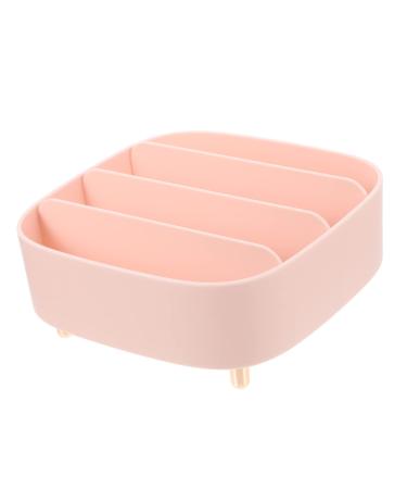 Angoily Box Makeup Storage Box Lipstick Organizer for Drawer Eyeshadow Palettes Organizer Powder Makeup Vanity Makeup Palettes Organizers Lipstick Holder Tray Pp Desktop Pink 20.6X20X8.6CM Pink