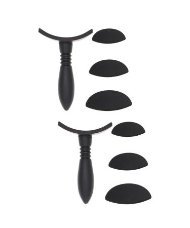 PLAFOPE 2 Sets Eye Shadow Stamp Makeup Accessories Quick Eyeshadow Stamp Women Makeup Tool Black