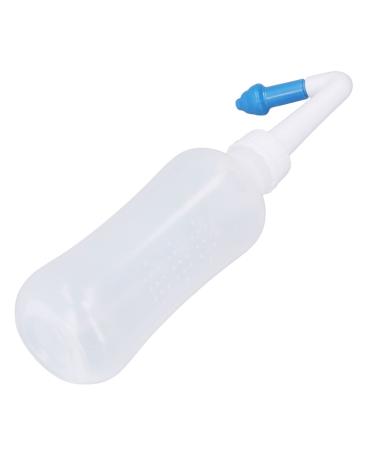 Nose Wash Bottle Professional 300ml Adult Portable Nasal Rinse Bottle for Travel (Blue Nose with Five Holes)