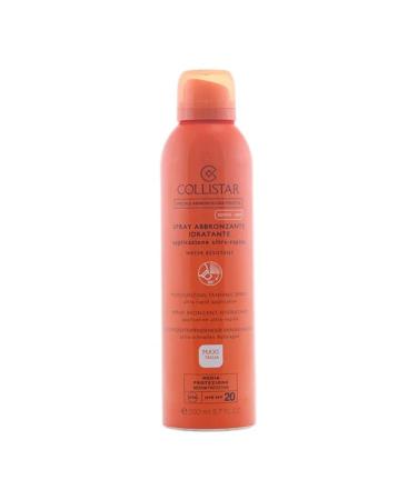 Collistar Moisturizing Tanning Spray Aerosol SPF10 200ml Medium Deep Certified Organic For Female Skin